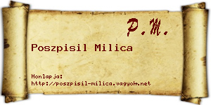 Poszpisil Milica névjegykártya